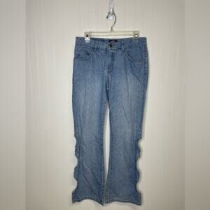 Vintage 90s Paris Blues Bootcut Jeans Cut Outs Women's Junior 11/Medium